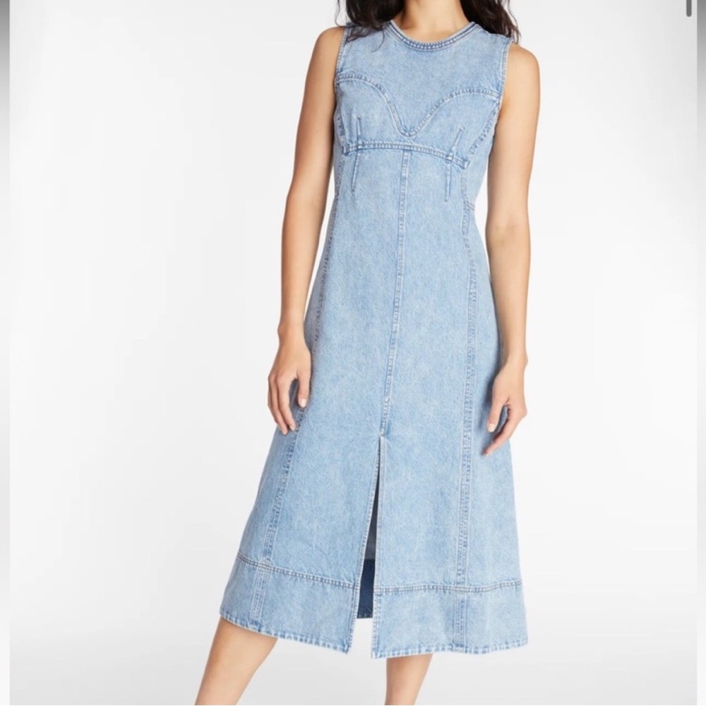 Tanya Taylor Marion Denim Dress Size 4